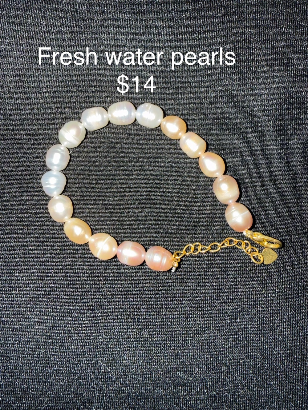 Freshwater Pearl Bracelet - Multi-Color Pearls with Gold Chain